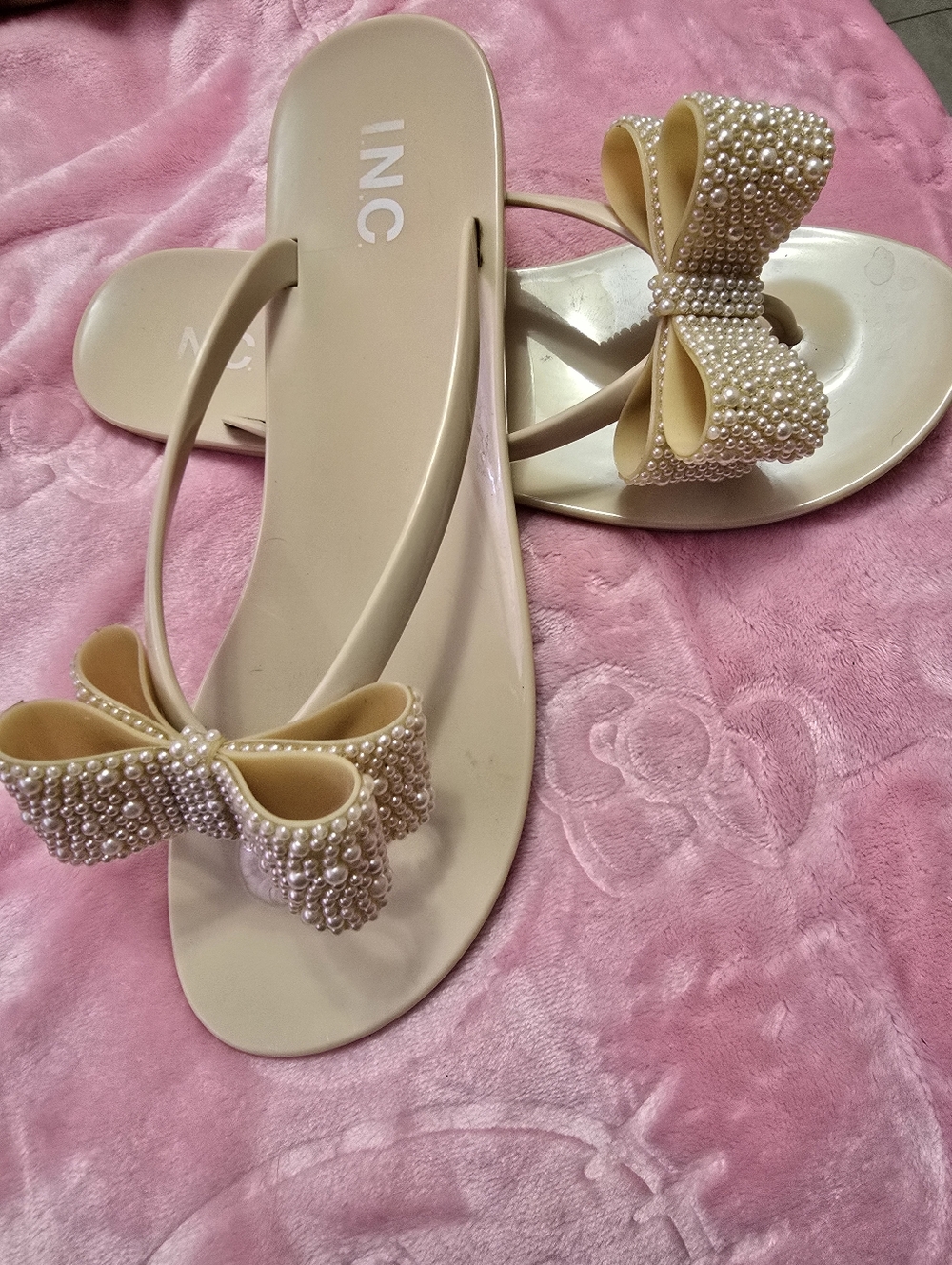 INC International Concepts Jelly Bow Sandals - Picture 5 of 8